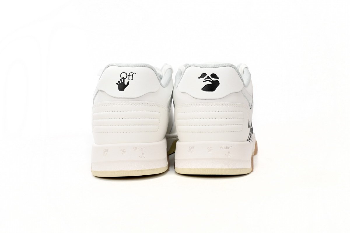 OFF-WHITE Out Of Office OOO Low Tops For Walking White Black OMIA189R21 LEA00 20101 - Image 15