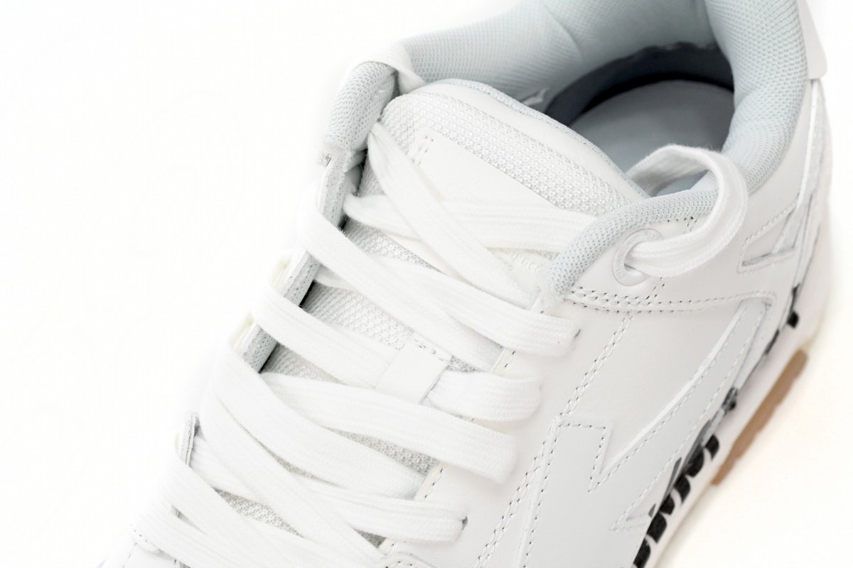 OFF-WHITE Out Of Office OOO Low Tops For Walking White Black OMIA189R21 LEA00 20101 - Image 14