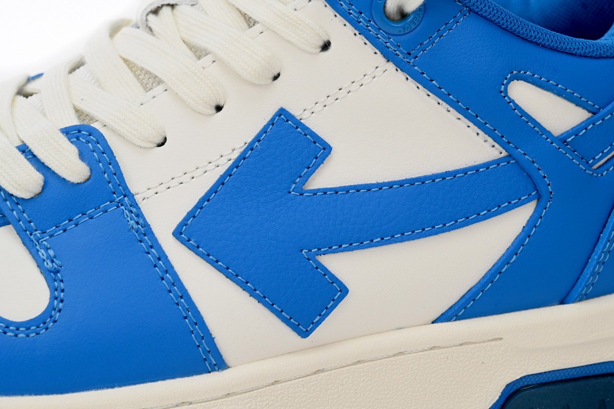 OFF-WHITE Out Of Office OOO Low Tops White Blue OMIA189F22LEA0014501 - Image 8