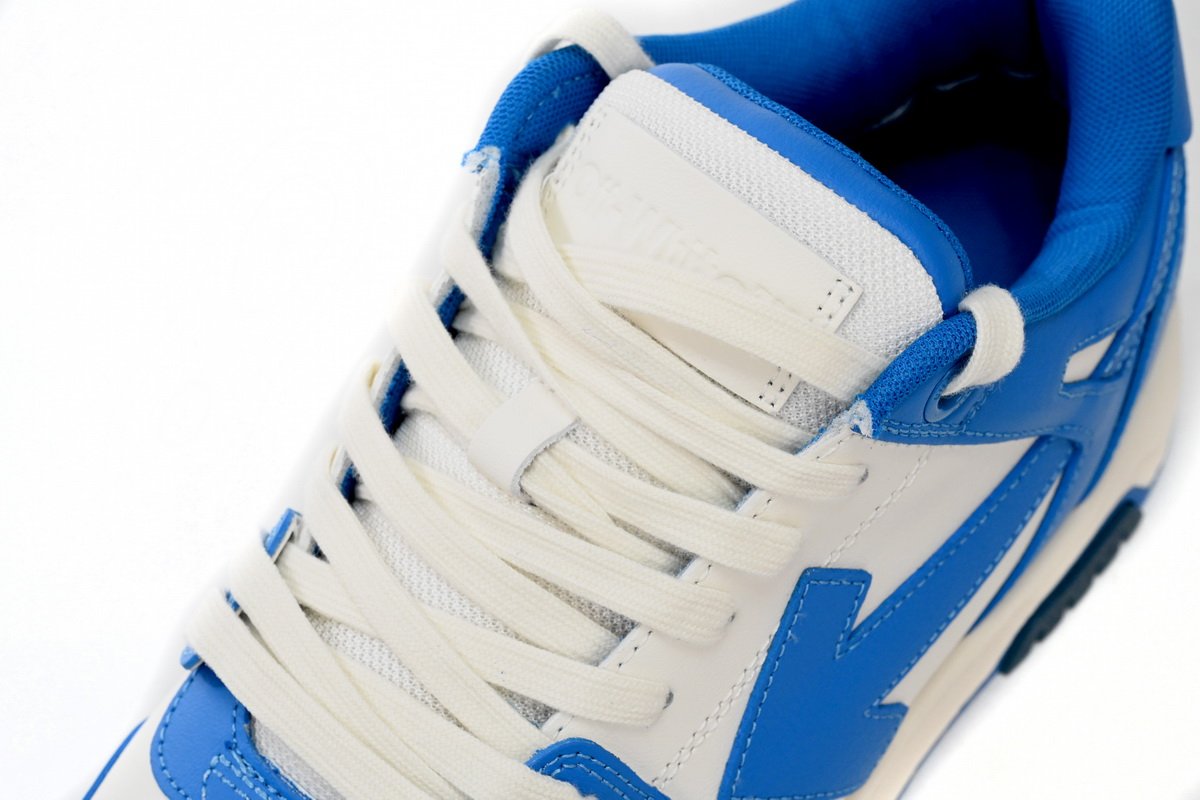 OFF-WHITE Out Of Office OOO Low Tops White Blue OMIA189F22LEA0014501 - Image 9