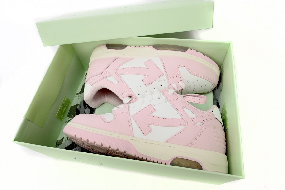 OFF-WHITE Out Of Office OOO Low Tops White Light Pink OWIA259F21LEA0010130 - Image 8