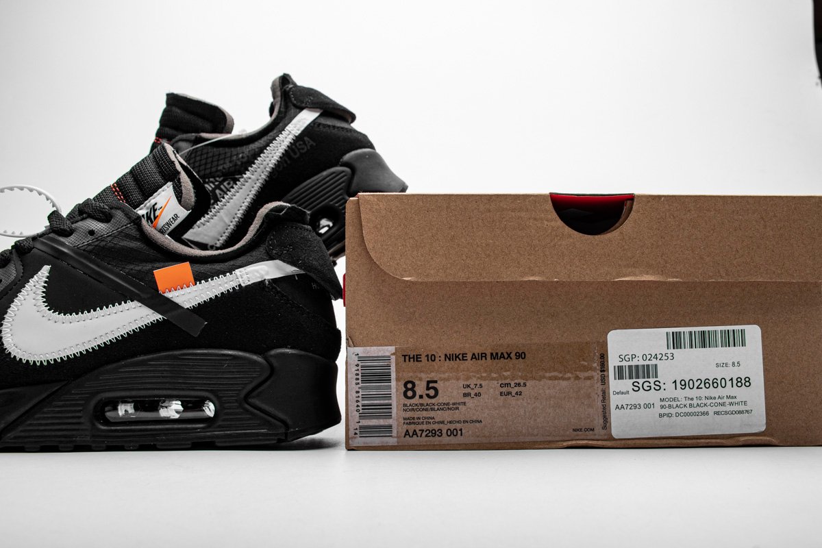 Off-White x Nike Air Max 90 “All Black” AA7293-001 - Image 2
