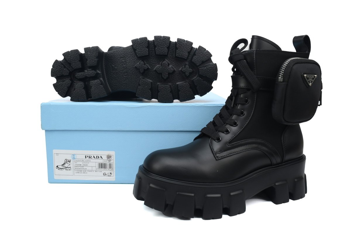 Prada Monolith thick soled Martin boots black - Image 3