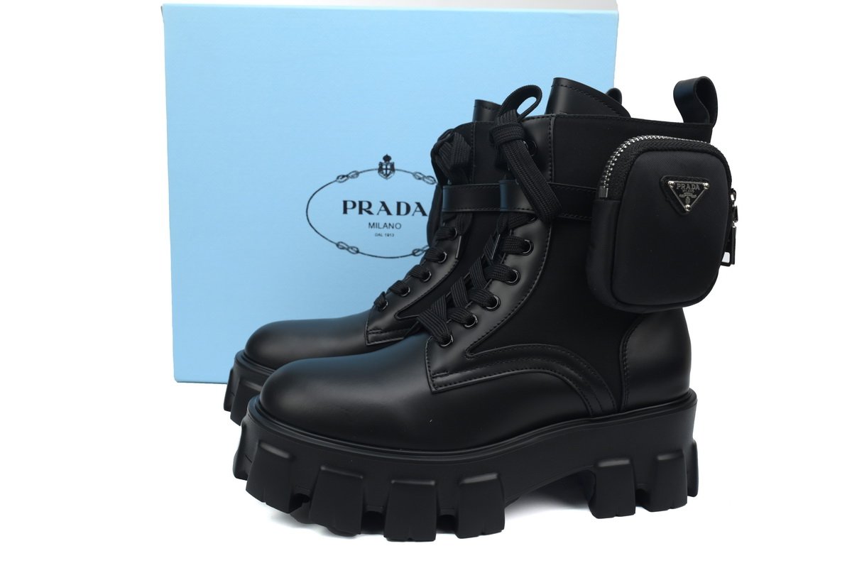Prada Monolith thick soled Martin boots black - Image 2