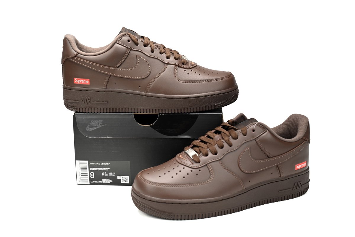Supreme x Air Force 1 Low  Baroque Brown  CU9225-200 - Image 3